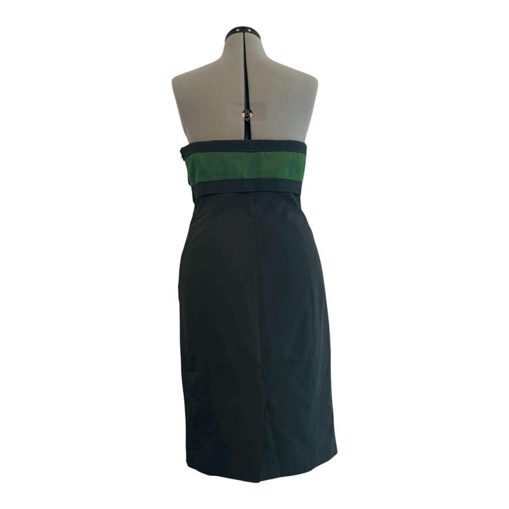 Karen Millen Green Silk Strapless Cutout Cocktail Dress Women’s Small - Picture 2 of 10